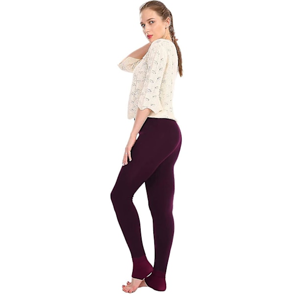 Fleeceforede Vintervarme Leggings for Kvinner Tykke Termiske Fløyelsstrømpebukser S-l