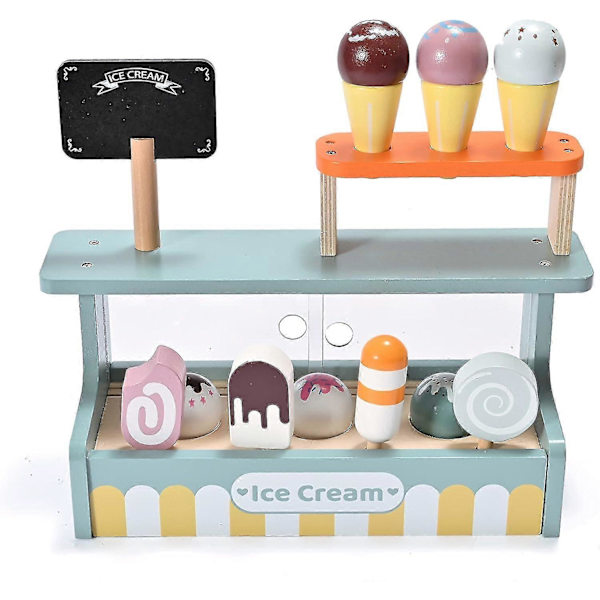 Leikkikeittiön tarvikkeet Puinen vatkainsetti Leikkiruokasarjat Lasten keittiöroolileikkeihin Lelu Sekoitin Leivo Keksit Leikkisetti Ruoanlaitto Keittiölelut Ice Cream Set