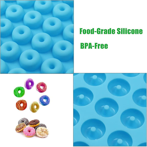 Silikone Slikforme, 2 stk. Mini Donut Chokoladeforme Voks Smelteforme Til Acsergery DIY Gave