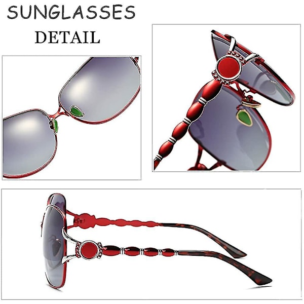 Överdimensionerade solglasögon för kvinnor - Retro lätta bågar stora glasögon för kvinnor Style2