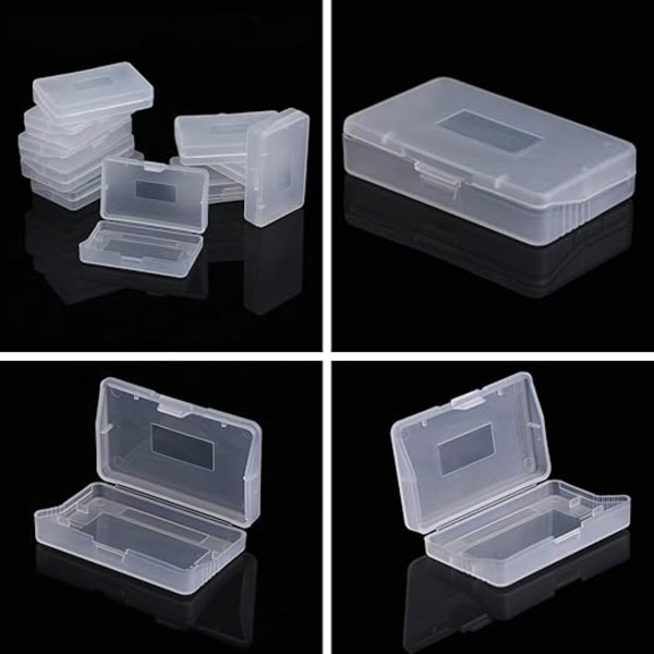 10 st Transparent Dammskydd Patron Spel Case Box för Nintendo Game Boy Advance