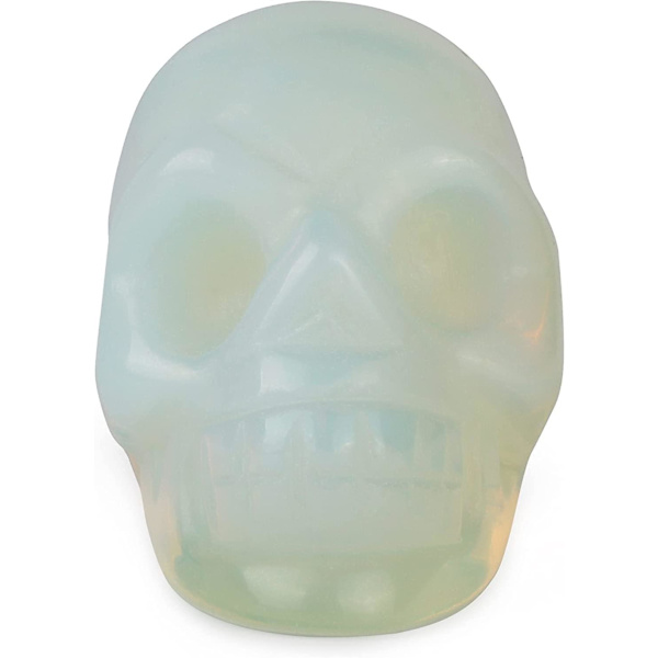 2.0\" Opalite Kristallikallo Pää Koriste Patsas Kristallit Ja Parantavat Kivett, veistetty Kallo Halloween Koriste Figuriini Keräily Reiki Veistos Keittiöön