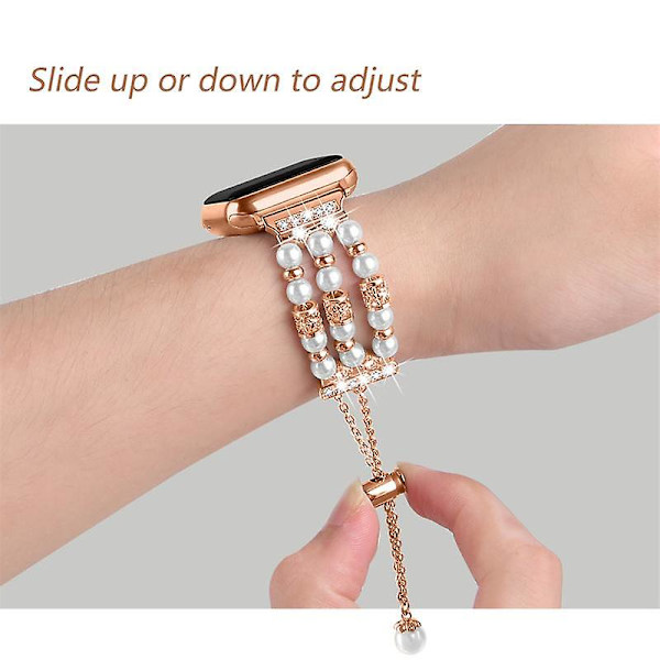 20mm Säädettävä Metallinen Joustava Korukello Ranneke Samsung Galaxy Watch3 41mm/Watch 5 40mm/44mm Rose Gold