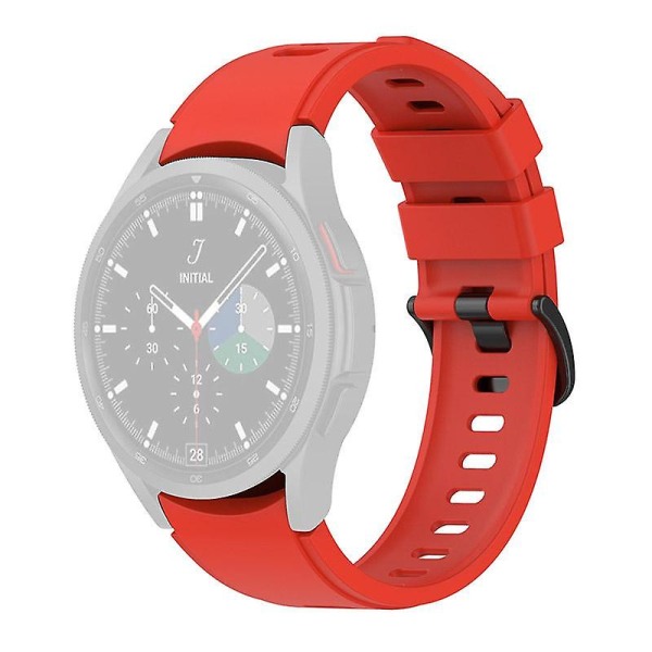 Silikonarmband för Galaxy Watch4/5/6 40mm 44mm/Watch6 Classic 43mm 47mm/Watch 5 Pro 45mm Red