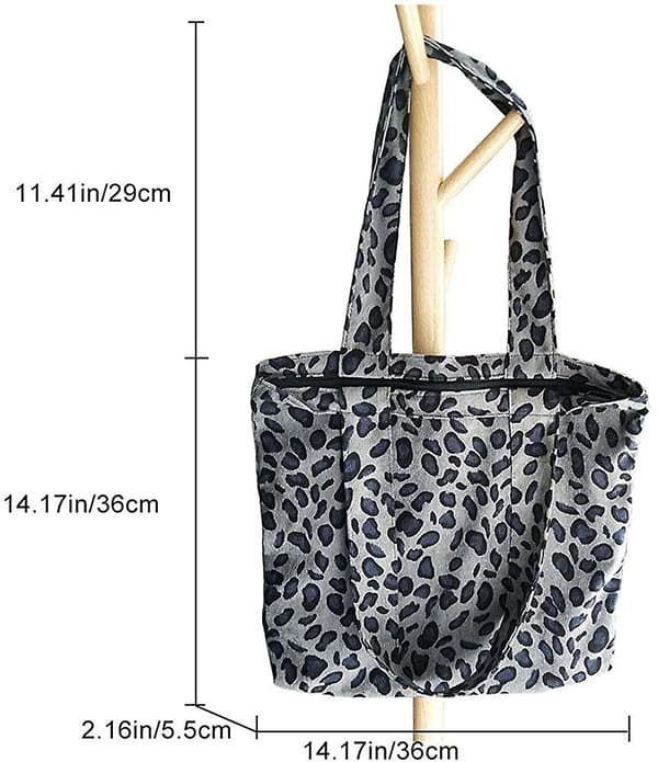 Leopardprint taske store muleposer til kvinder gaver mulehåndtasker fluffy skulder