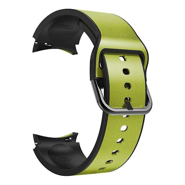 Samsung Galaxy Watch 4/5/6 40/44mm / 5 Pro 45mm Pikakiinnitteinen Pehmeä Nahkapäällysteinen Kellonranneke Green