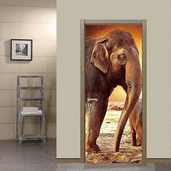 Stylej 77x200cm 3d dörrklistermärke vinkällare foto väggmålning trompe l'oeil väggklistermärken pvc vattentät tapet för sovrum badrum kök dekoration d