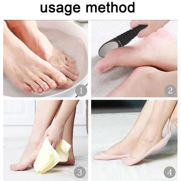 Død Hudfjerner til Fødder - Pedicure Fod Æg Fil Hård Hudfjerner og Fod Peeling black with black glass