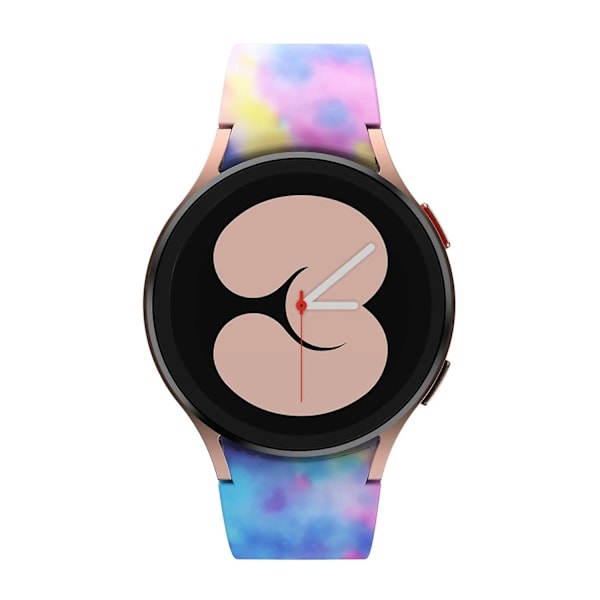 Kuvioitu silikonisoljellinen kellon ranneke Samsung Galaxy Watch4 Classic 42/46mm/Active 40/44mm -kelloille Sugar