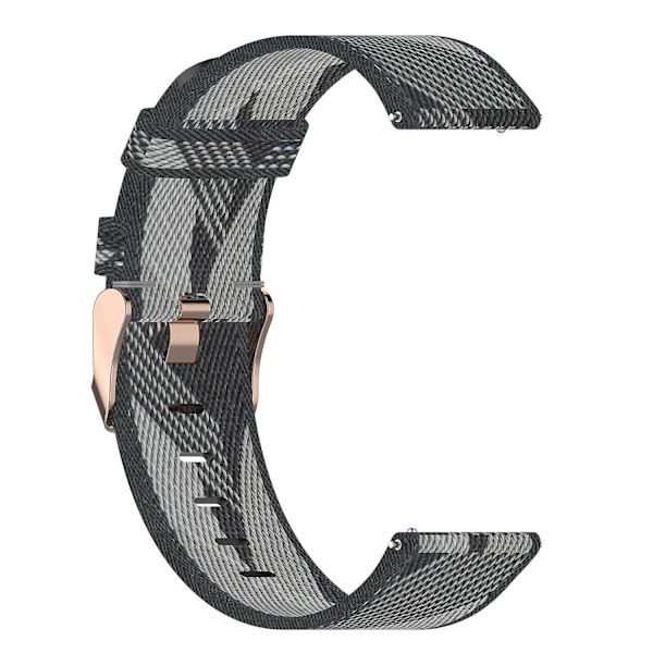 Rosa spänne nylon justerbart handledsrem för Samsung Galaxy Watch 5 40mm/44mm /Watch 5 Pro 45mm Grey Stripe