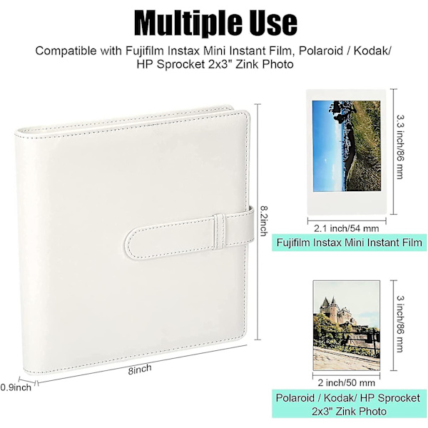 256 Lommer Fotoalbum Til Fujifilm Instax Mini Liplay 11 90 70 50s 26 25 9 8+ 8 7s Instant Kamera/mini Link Sp-1 Printer, Polaroid Snap Snaptouch Pi