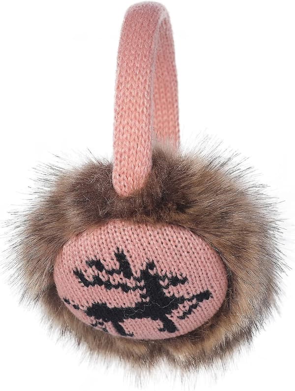 Modeprint Faux Fur Ørevarmere - Udendørs Ørevarmer til Kvinder
