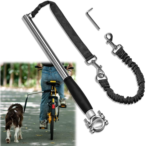 Infällbart hundkoppel för cykel, handsfree cykelkoppel för hundar, säkerhetskoppel för hundcykel, passform för husdjursövningar för löpning, promenader Jogging - Universal F