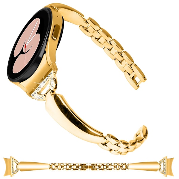 Urrem til Samsung Galaxy Watch6 40mm 44mm/Watch6 Classic 43mm 47mm/Watch 5/Watch4 40mm 44mm Gold