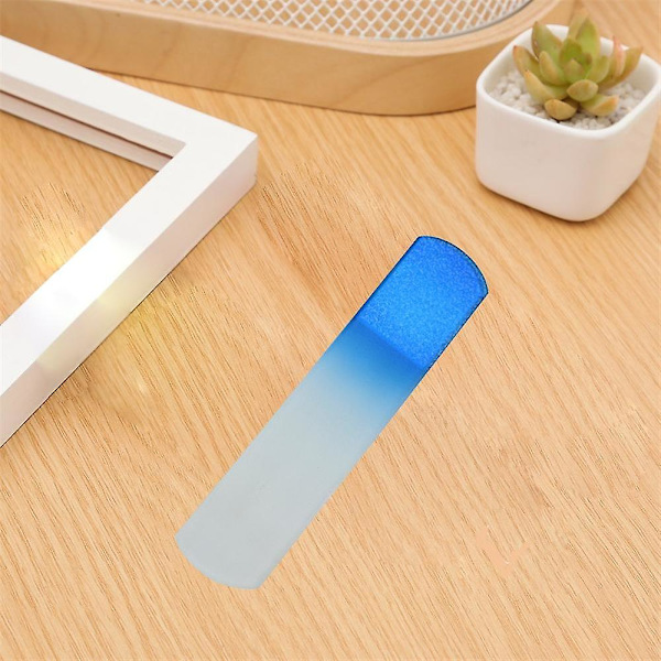 Jalkaraspilla - Käsityönä tehty lasinen jalkaviila - Kovettumien ja kuolleen ihon poistaja - Karkea - Kovan ihon poistaja blue glass foot file