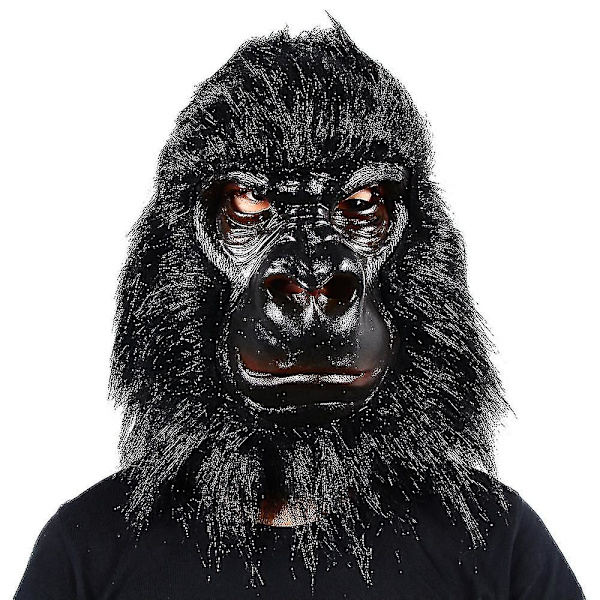 Gorilla-naamio Apina Naamio Halloween Musta Gorilla Lateksinaamio Halloween Eläinnaamio