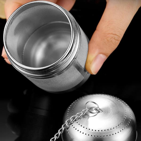 Stor teinfuser för löst te & kryddinfuser för matlagning, extra fint nätstort tesil för löst te S