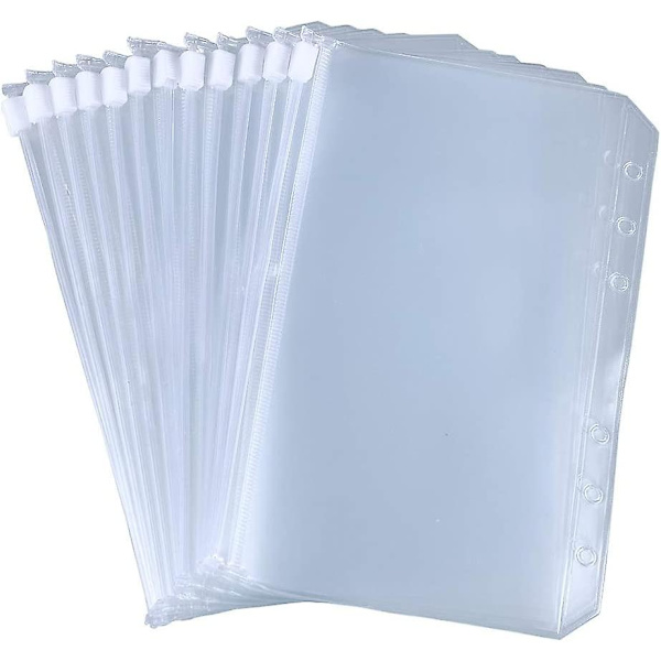 Bindlommer Plastik Binder Lynlåsmapper Vandtætte A6 Size
