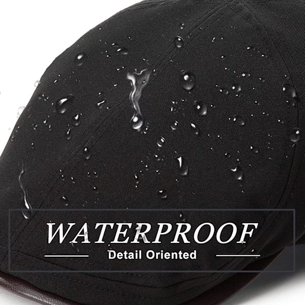 Herre Flat Duckbill Cap Gatsby Ivy Irsk Newsboy Cabbie Golf Skyde Køre Hat Justerbar Black
