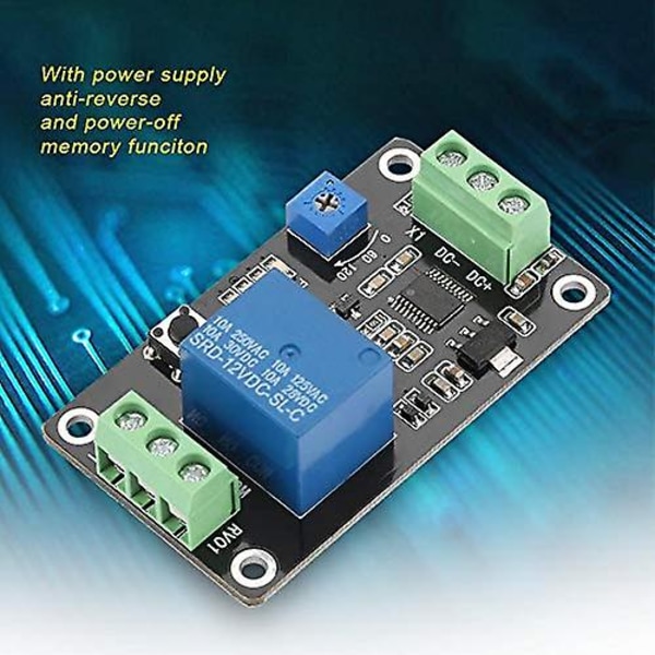 Timer Relæ 5v 12v 24v Justerbart Timer Forsinkelses Relæ Modul Selvlåsende Trigger Forsinkelses Kontroller Forsinkelse Til Frakoblings Modul (dc12v)