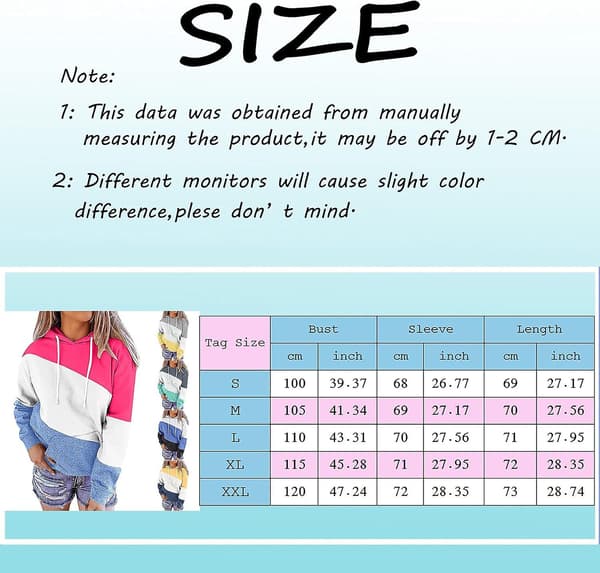 Baggy sweatshirts for kvinner, patchwork, blomstermønstret, hettegenser, avslappet langermet hettegenser for kvinner Red Medium