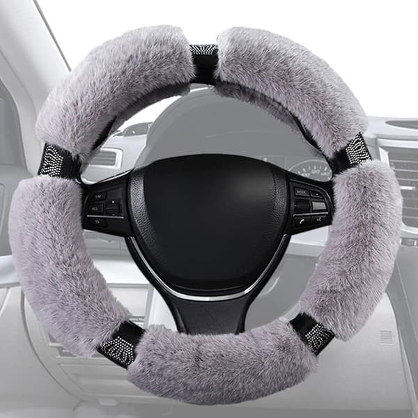Söt rattmuff - Mellanstorlek fluffig elastisk rattmuff