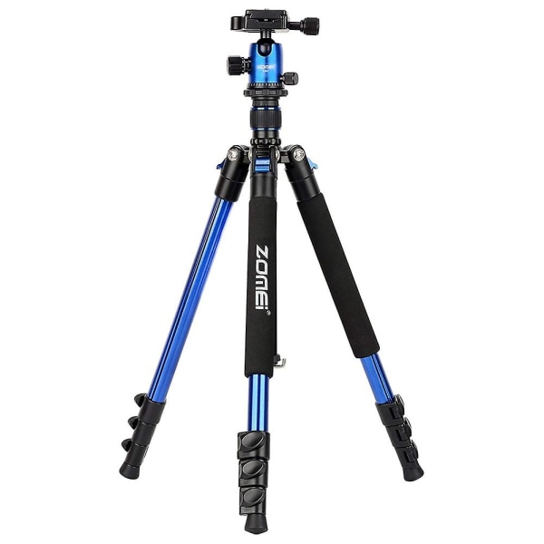 Lätt och professionell kamera tripod i aluminiumlegering med 360-graders kulled Blue