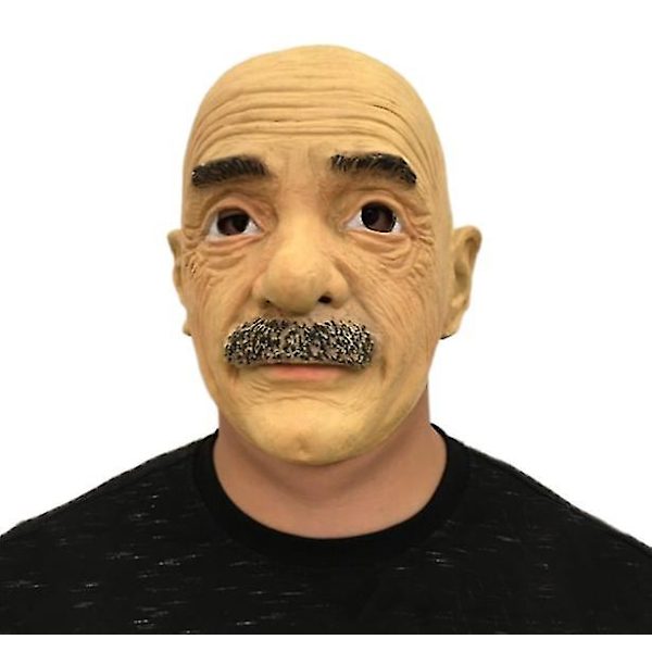 Gammal man mask gammal man mask huvudbonad Halloween performance dans rekvisita hel ansikte latex masker