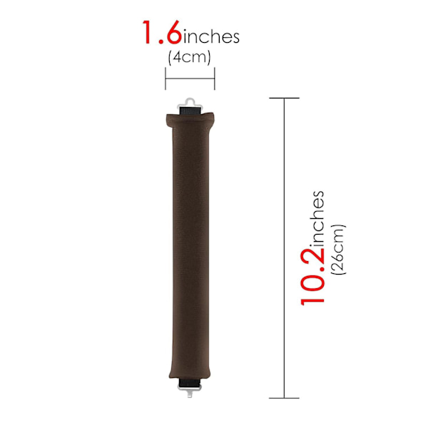 SBSGV 3-pack Värmefria Lockar Hårcurlers, Flexibla Satin Värmefria Långa Hårrullear, Mjuka DIY Våghårrullear Stylingverktyg för Långt Medellångt Hårlås Brown