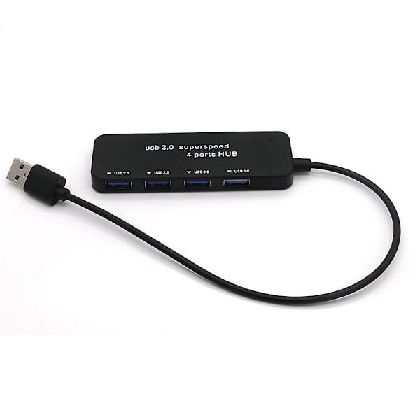 USB2.0 Dokkingstasjon USB2.0 til 4 USB2.0 Hub Multi-Port USB Adapter Hub for PC, Laptoper
