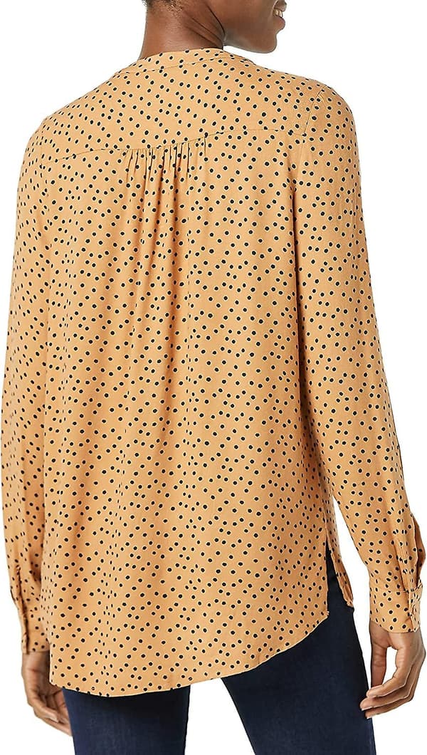 Långärmad vävd blus för dam Style 4 XXL