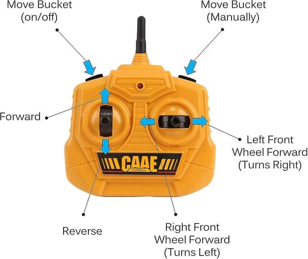 Fjärrstyrd bulldozer 13,5\" Full Function 1:24, 2,4 GHz Byggfordonsleksak