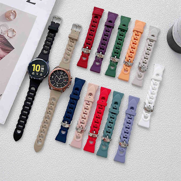 Urheilullinen silikoni korvaava ranneke Samsung Galaxy Watch 5 40mm/44mm /Watch 5 Pro 45mm -kelloon Apricot