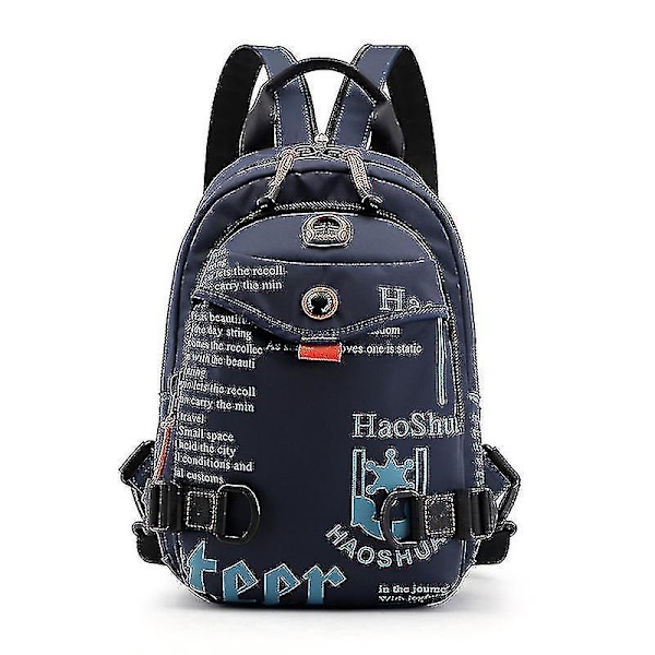 Utomhusryggsäck Multifunktionell Ryggsäck Vattentät Herr Bröstväska Flerfärgsval Navy blue