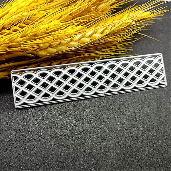 Stripe Grid Border Metall Dies, Blondekant Ramme Kutte Dies Kutte Sjablonger For Diy Scrapbooking Foto Dekorativ Preging Papir Dies