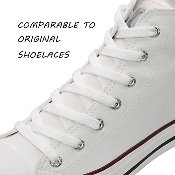 Flate Skotråder 8mm Brede Skotråder For Sneakers  Premium Trener Skotråd  Erstatninger For Sportskotråder Dark Grey 24-  ( 60 cm )