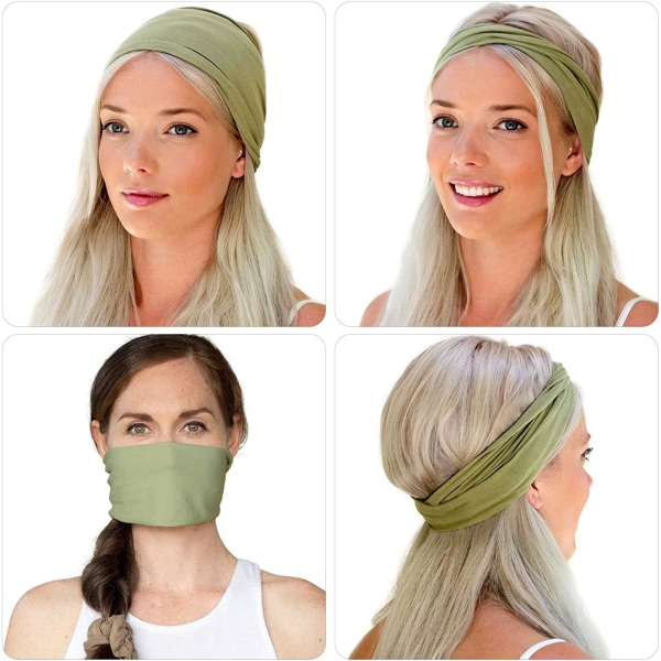 Pannband för kvinnor Halkfri turban hårinpackning Elastiska hårband Träning Löpning Huvudband Svett Yoga pannband för tjejer A