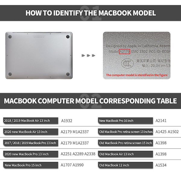 PC-läppärikotelo jalustalla MacBook Air 13\" A1932/A2179/A2337 -malleille, Suojaava kannettavan tietokoneen suojus Red