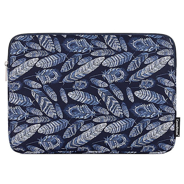 Notebook taske til 12~15 tommer bærbar computer, blade mønster beskyttende cover lynlås etui For 12 inch Laptop