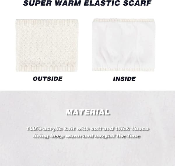 Barn Vinter Varma Mössa Halsduk Vantar Set, 3 I 1 Tjock Fleece Termisk Present