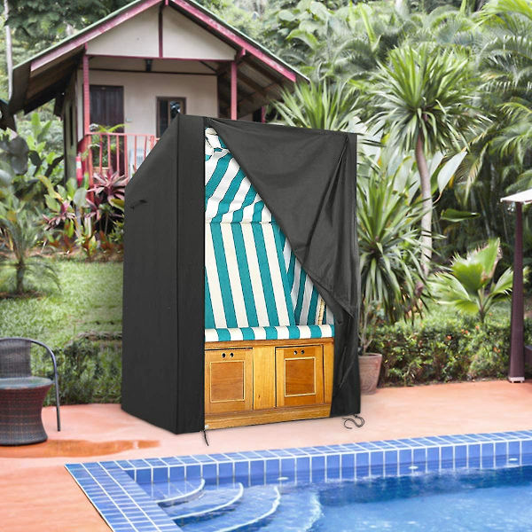 King Do Way 420d Strandkurv Beskyttelsesovertræk, 135x105x175/140cm Strandkurvsovertræk, Vandtæt Strandkurvsafdækning, Med Velcro Åndbar