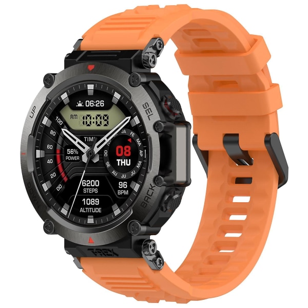 Justerbart silikonarmband för Huami Amazfit T-rex Ultra A2142 Orange