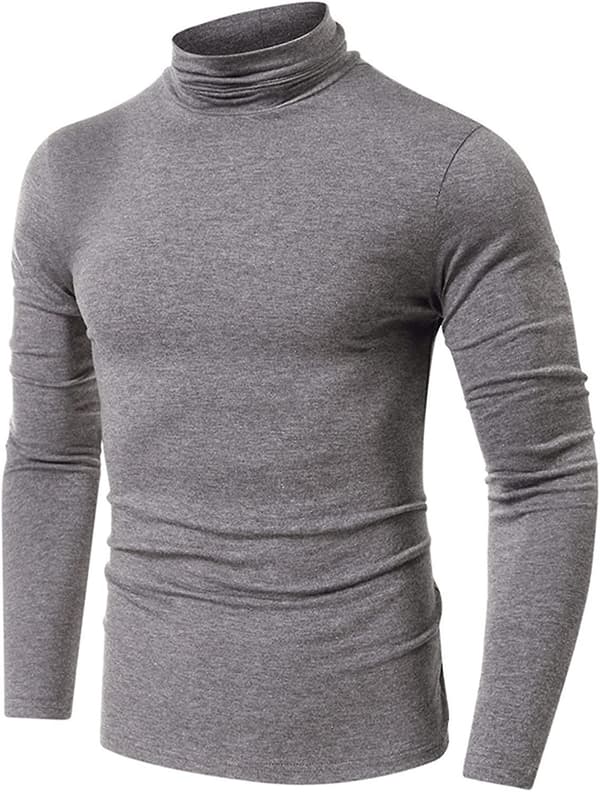 Herr Basic Polotröja Topp Tröjor Slim Fit Långärmad Pullover Sköldpaddshals