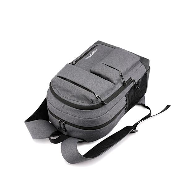Kannettava tietokonereppu, liikematka USB-latausportilla, vettähylkivä koululaukku naisille ja miehille, sopii 15,6 tuuman kannettavalle tietokoneelle Dark grey