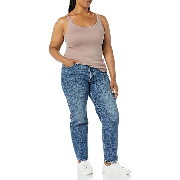 Slim-fit tanktopp med tynne stropper for kvinner, 2-pakning Style 5 M