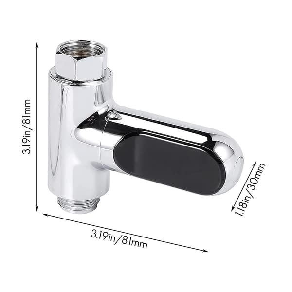 Skjerm LED Husholdningsvannmåler Termometer Flow Automatisk Generator