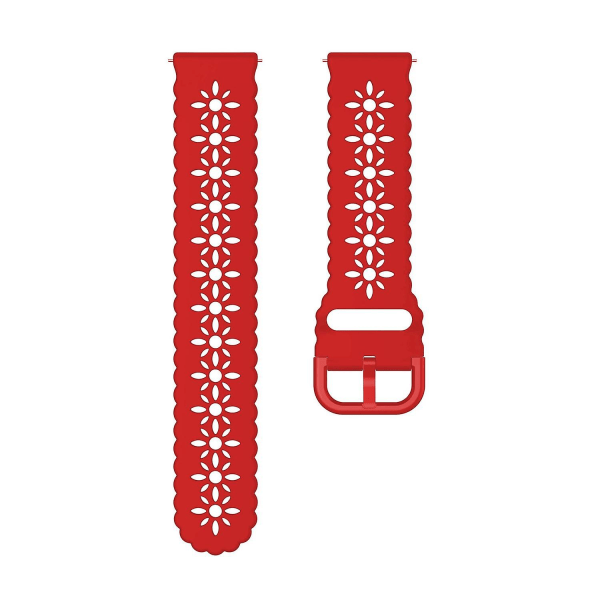 Silikonarmband med ihålig plommonblomma till Samsung Galaxy Watch 5 40mm/44mm/Watch 5 Pro 45mm Red