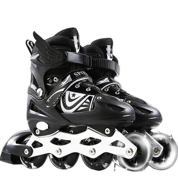 Justerbare Inline Skøjter Led Inline Skøjter Black S