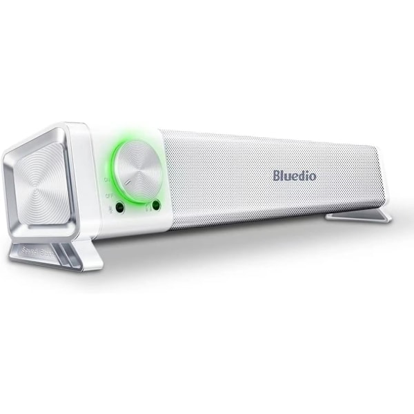 LS USB-virtalähteellä toimiva mini soundbar -kaiutin, Aux-in-liitäntäinen langallinen ja langaton Bluetooth 5.0 -stereokaiutin vahvalla bassolla PC:lle, pelaamiseen ja tableteille