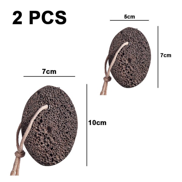 Pimpsten til fødder 2 stk, fodskrubber, fjernelse af hård hud og død hud til fødder og hænder 1pcs10*7*4cm-1pcs7*5*3cm